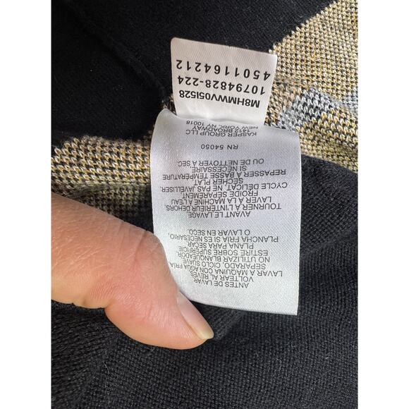 Jones New York full-zip jacket, likely a plaid tweed knit Womens Medium Bomber - Picture 12 of 12